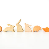 סט ארנבות בשדה