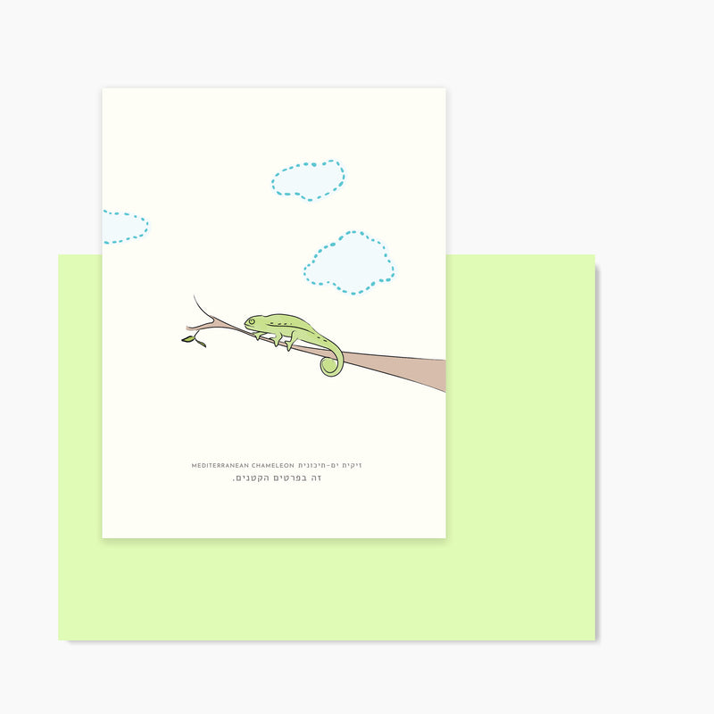 chameleon greeting card